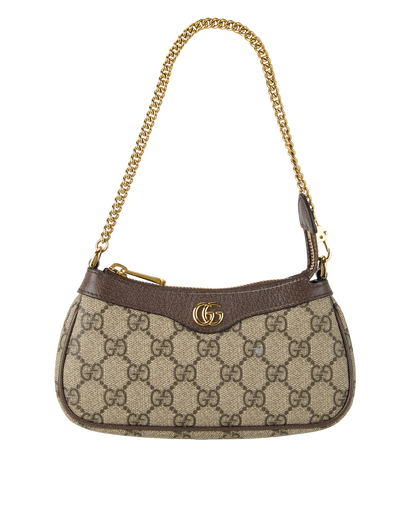 Mini Ophidia, &pound;450, Handbags, Brown, Canvas, Front view